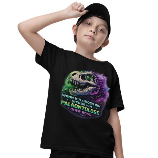 Kinder-Shirt „Paläontologe. Oder Boss.“