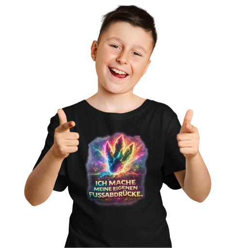 Ich mache meine eigenen Fußabdrücke – Neon Dino Shirt