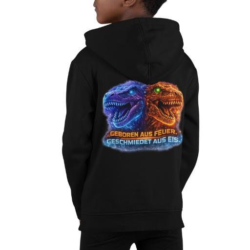 Kinder Hoodie „Geboren aus Feuer. Geschmiedet aus Eis.“