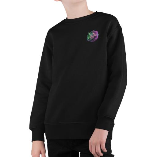 Kinder-Sweatshirt „Ich bin stark wie ein Dinosaurier“