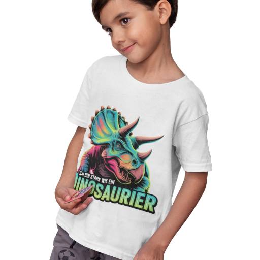 Kinder Shirt - Ich bin stark wie ein Dinosaurier